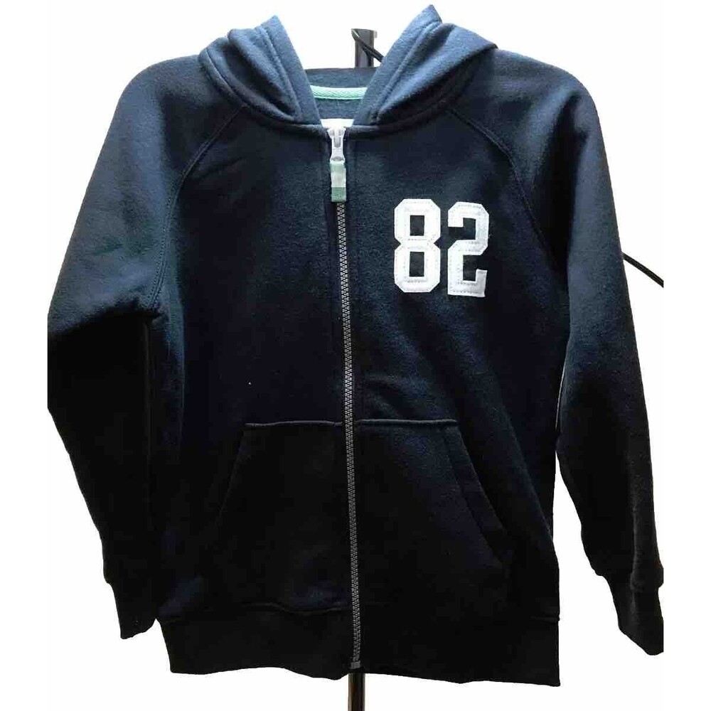 NWT Carter's Boy's Size 6 Hoodie Black Jacket Zip Up #82